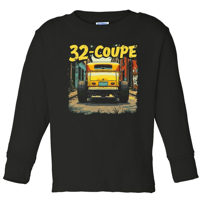 32 Deuce Coupe American Classic 3 Window Rear Window Hot Rod Toddler Long Sleeve Shirt