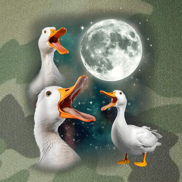 3 Ducks Howl At Moon Funny Weird Cursed Pekin Duck Lover Legacy Tie Dye Trucker Hat
