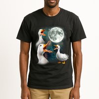 3 Ducks Howl At Moon Funny Weird Cursed Pekin Duck Lover Tall T-Shirt