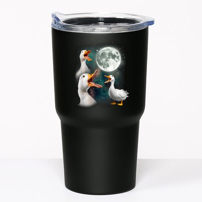 3 Ducks Howl At Moon Funny Weird Cursed Pekin Duck Lover Tumbler