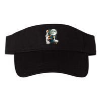 3 Ducks Howl At Moon Funny Weird Cursed Pekin Duck Lover Visor