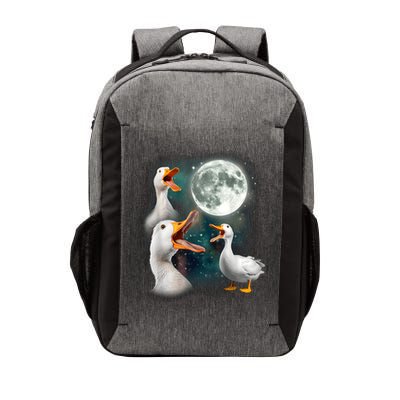 3 Ducks Howl At Moon Funny Weird Cursed Pekin Duck Lover Vector Backpack