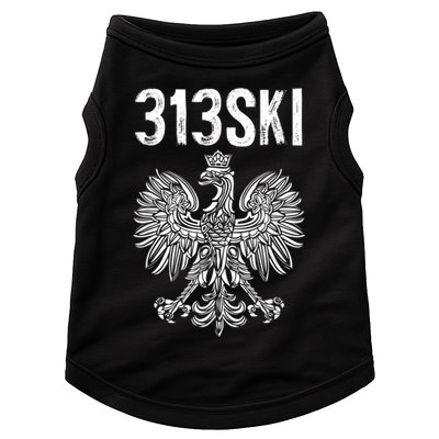313SKI Detroit Michigan Area Code 313 Polish Pride Doggie Tank