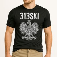 313SKI Detroit Michigan Area Code 313 Polish Pride Cooling Performance Crew T-Shirt