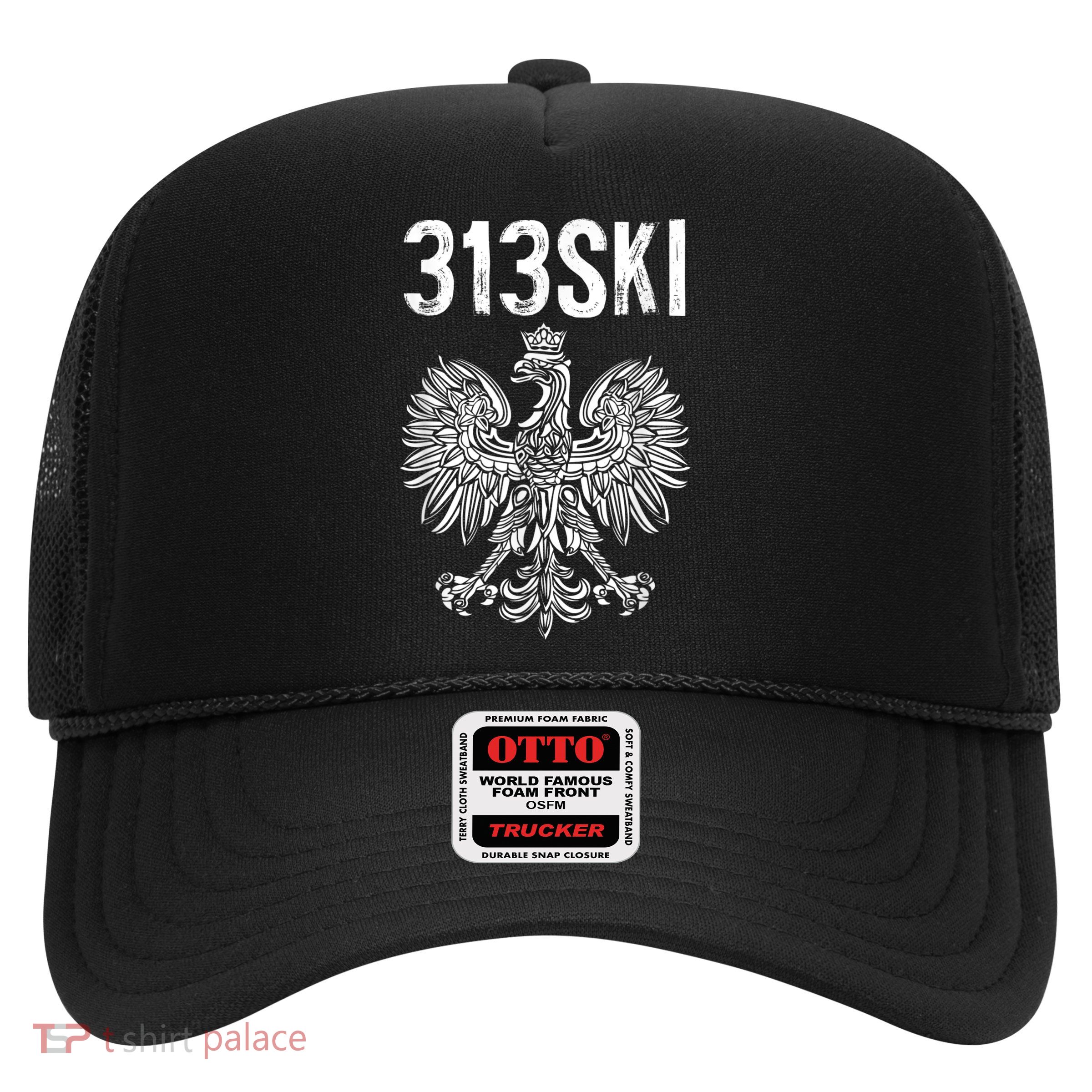 313SKI Detroit Michigan Area Code 313 Polish Pride Trucker Hat