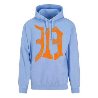 313 Detroit Michigan Vintage Old English D Area Code Gift Unisex Surf Hoodie