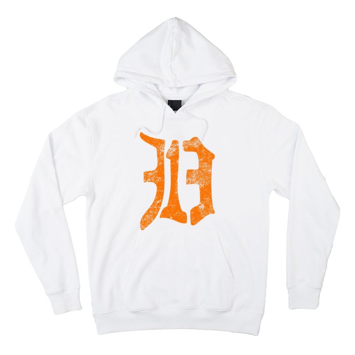 313 Detroit Michigan Vintage Old English D Area Code Gift Hoodie