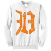 313 Detroit Michigan Vintage Old English D Area Code Gift Sweatshirt