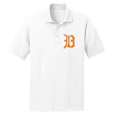 313 Detroit Michigan Vintage Old English D Area Code Gift PosiCharge RacerMesh Polo