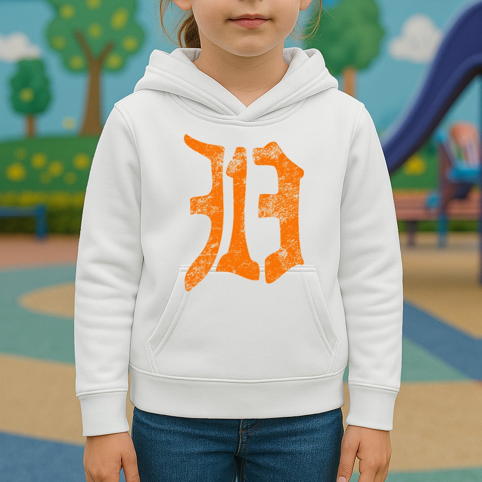 313 Detroit Michigan Vintage Old English D Area Code Gift Kids Hoodie