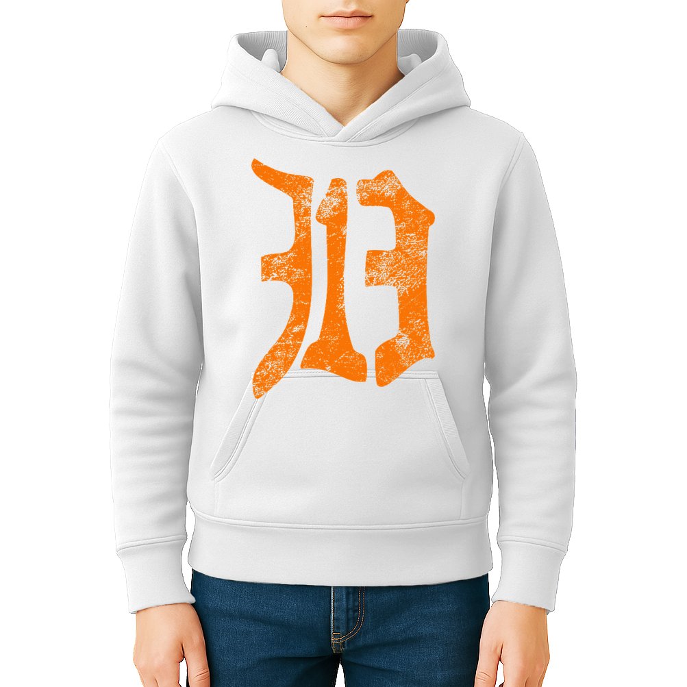 313 Detroit Michigan Vintage Old English D Area Code Gift Kids Hoodie