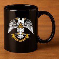 32nd Degree Masonic Scottish Rite Wings Down 11oz C Handle Ceramic Mug