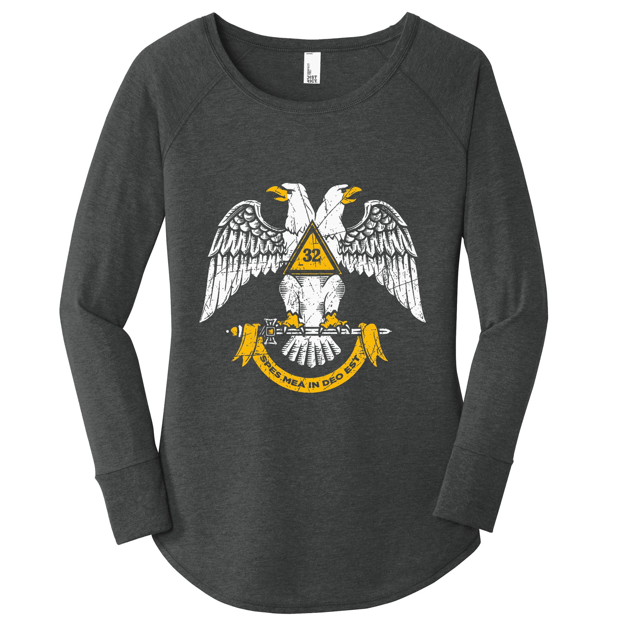 32nd Degree Masonic Scottish Rite Wings Down Women's Perfect Tri Tunic Long Sleeve Shirt