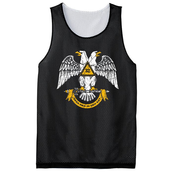 32nd Degree Masonic Scottish Rite Wings Down Mesh Reversible Basketball Jersey Tank