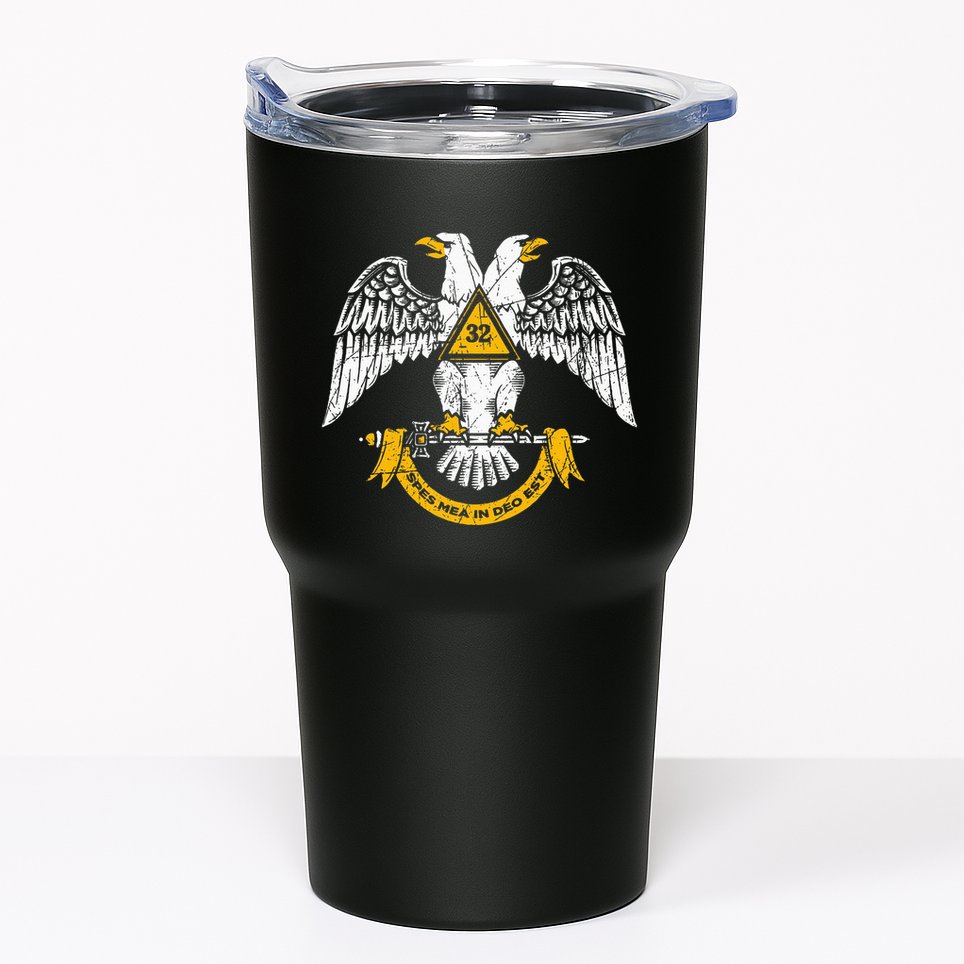 32nd Degree Masonic Scottish Rite Wings Down Tumbler