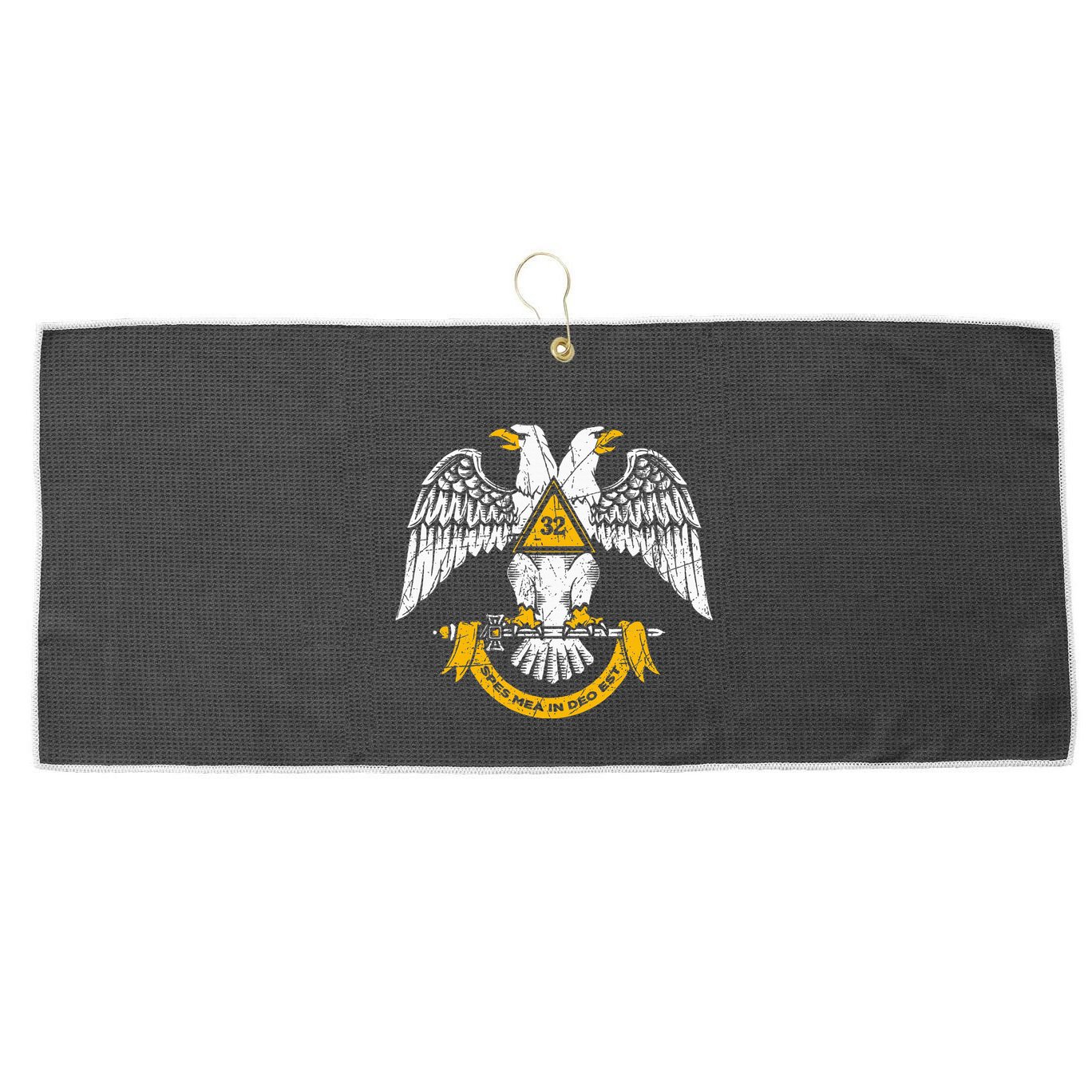 32nd Degree Masonic Scottish Rite Wings Down Large Microfiber Waffle Golf Towel