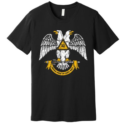 32nd Degree Masonic Scottish Rite Wings Down Premium T-Shirt