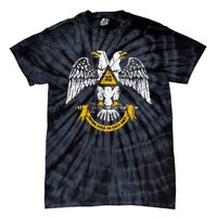 32nd Degree Masonic Scottish Rite Wings Down Tie-Dye T-Shirt