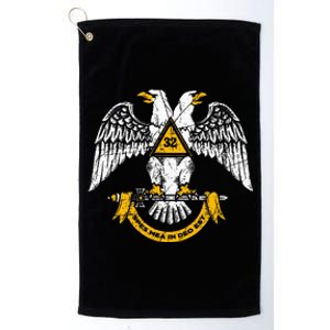 32nd Degree Masonic Scottish Rite Wings Down Platinum Collection Golf Towel