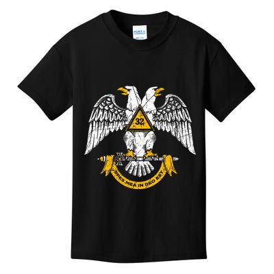 32nd Degree Masonic Scottish Rite Wings Down Kids T-Shirt
