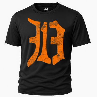 313 Detroit Michigan Vintage Old English D Area Code Performance Shirt