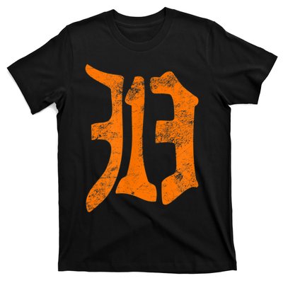 313 Detroit Michigan Vintage Old English D Area Code T-Shirt