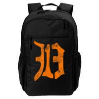 313 Detroit Michigan Vintage Old English D Area Code Daily Commute Backpack