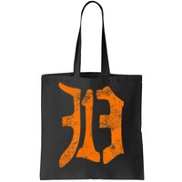 313 Detroit Michigan Vintage Old English D Area Code Tote Bag