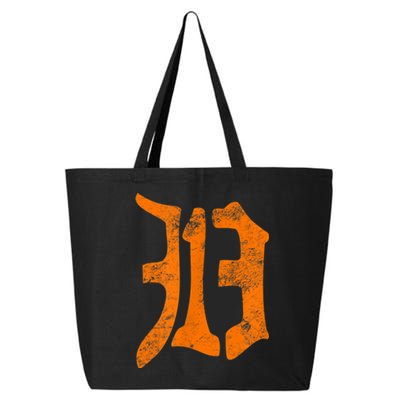 313 Detroit Michigan Vintage Old English D Area Code 25L Jumbo Tote