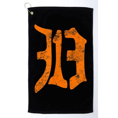 313 Detroit Michigan Vintage Old English D Area Code Golf Towel