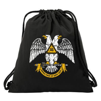 32nd Degree Masonic Scottish Rite Wings Down Father's Day Drawstring Bag