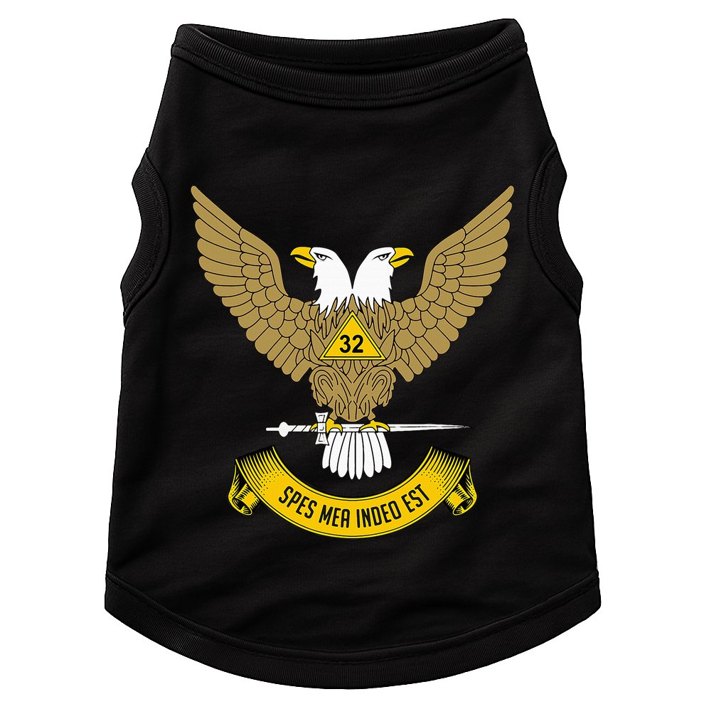 32nd Degree Mason Scottish Rite Wings Up Doubleheaded Eagle Doggie Tank