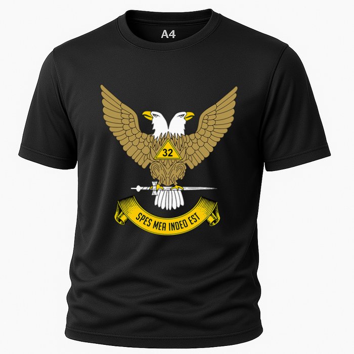 32nd Degree Mason Scottish Rite Wings Up Doubleheaded Eagle Cooling Performance Crew T-Shirt