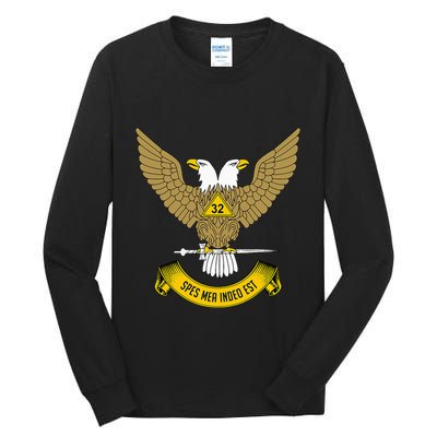 32nd Degree Mason Scottish Rite Wings Up Doubleheaded Eagle Tall Long Sleeve T-Shirt
