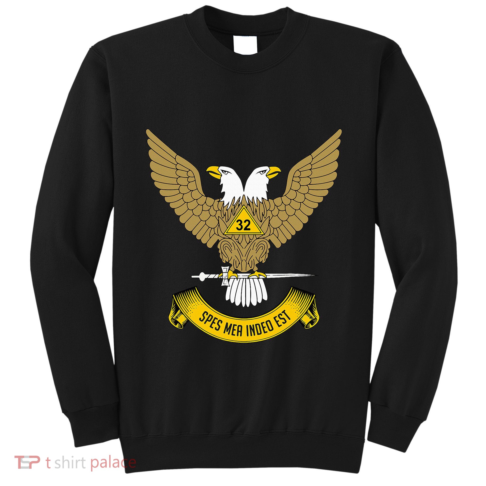 32nd Degree Mason Scottish Rite Wings Up Doubleheaded Eagle Tall Sweatshirt