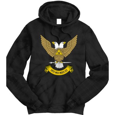 32nd Degree Mason Scottish Rite Wings Up Doubleheaded Eagle Tie Dye Hoodie