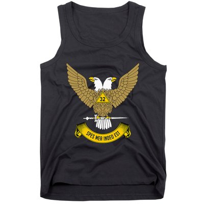 32nd Degree Mason Scottish Rite Wings Up Doubleheaded Eagle Tank Top