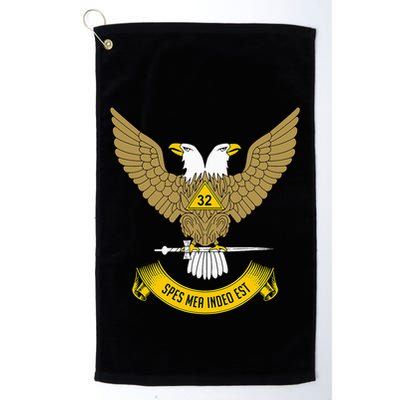 32nd Degree Mason Scottish Rite Wings Up Doubleheaded Eagle Golf Towel