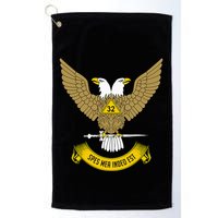 32nd Degree Mason Scottish Rite Wings Up Doubleheaded Eagle Golf Towel