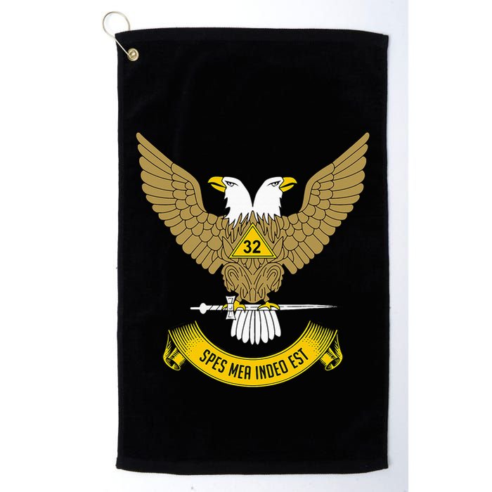 32nd Degree Mason Scottish Rite Wings Up Doubleheaded Eagle Golf Towel