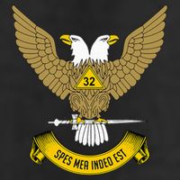 32nd Degree Mason Scottish Rite Wings Up Doubleheaded Eagle Golf Towel