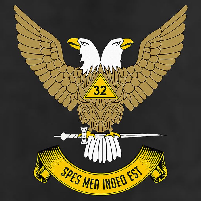 32nd Degree Mason Scottish Rite Wings Up Doubleheaded Eagle Golf Towel