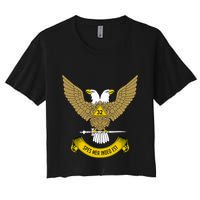32nd Degree Mason Scottish Rite Wings Up Doubleheaded Eagle Crop Top