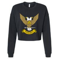 32nd Degree Mason Scottish Rite Wings Up Doubleheaded Eagle Cropped Pullover Crew