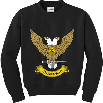 32nd Degree Mason Scottish Rite Wings Up Doubleheaded Eagle Kids Sweatshirt
