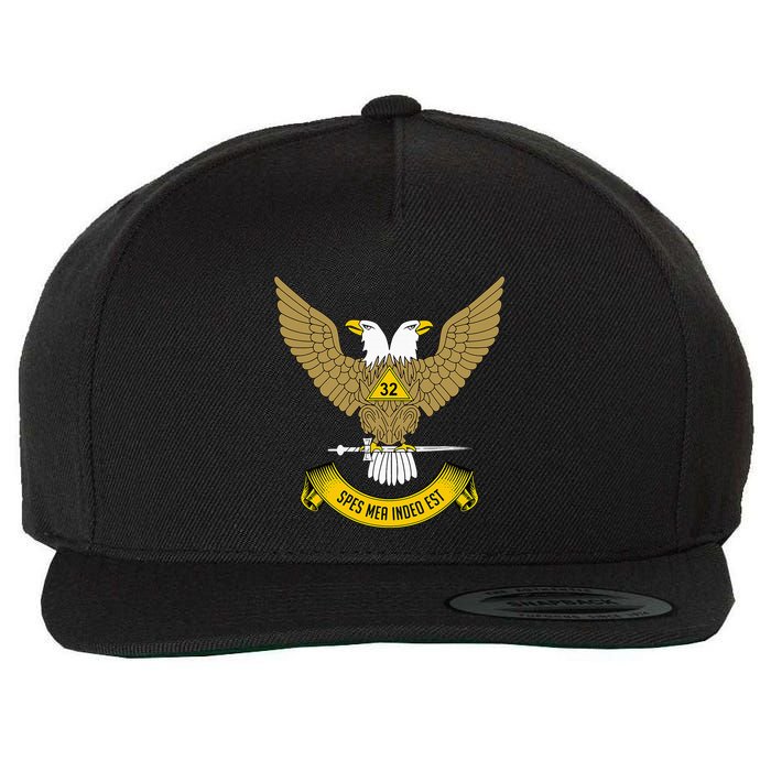 32nd Degree Mason Scottish Rite Wings Up Doubleheaded Eagle Wool Snapback Cap