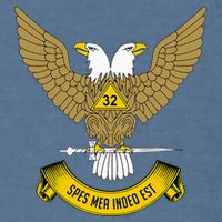 32nd Degree Mason Scottish Rite Wings Up Doubleheaded Eagle Garment-Dyed Sweatshirt