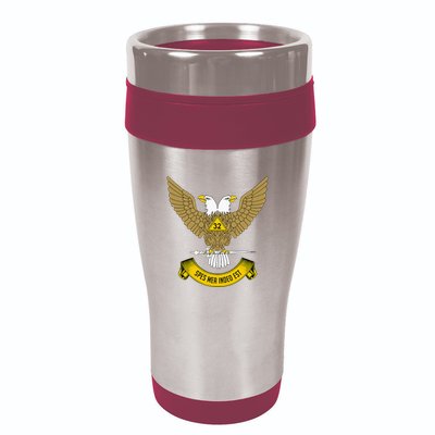 32nd Degree Mason Scottish Rite Wings Up Doubleheaded Eagle 16oz Travel Tumbler