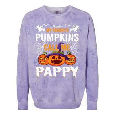 365 Days of Halloween My Favorite Pumpkins Pappy's Pick Colorblast Crewneck Sweatshirt