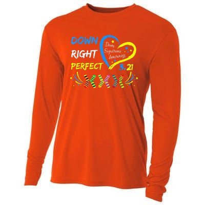 321 Down Right Perfect Socks Down Syndrome Awareness Cooling Performance Long Sleeve Crew